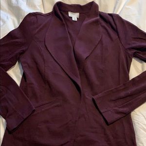 NWOT Knit blazer, maroon, S